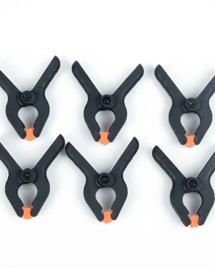 Durable 6-Piece Plastic Spring Clamp Set for Woodworking and DIY Tasks