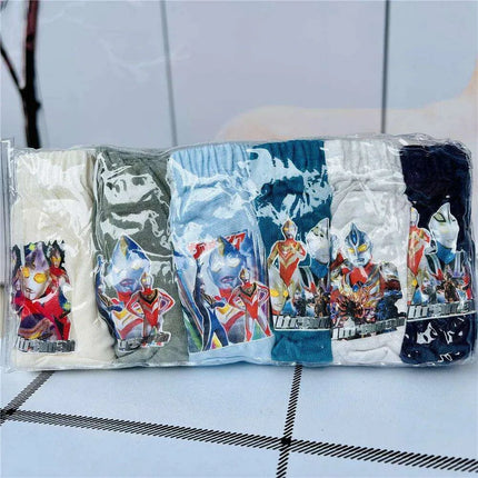 6-Pack Kids Cotton Underwear with Favorite Cartoon Characters - Spiderman, Mickey Mouse, Elsa, and Cars Designs - Très Elite
