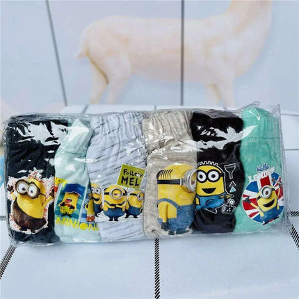 6-Pack Kids Cotton Underwear with Favorite Cartoon Characters - Spiderman, Mickey Mouse, Elsa, and Cars Designs - Très Elite