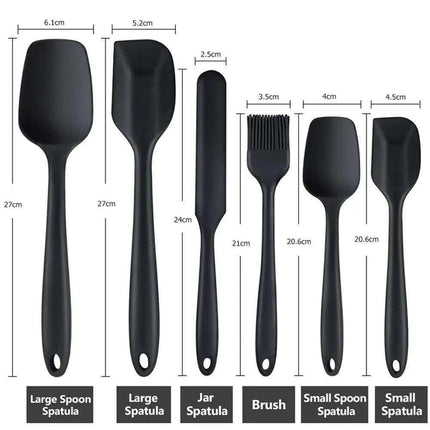 6-Piece Premium Silicone Spatula Set - Essential Kitchen Tools for Cooking, Baking, and Mixing - Très Elite