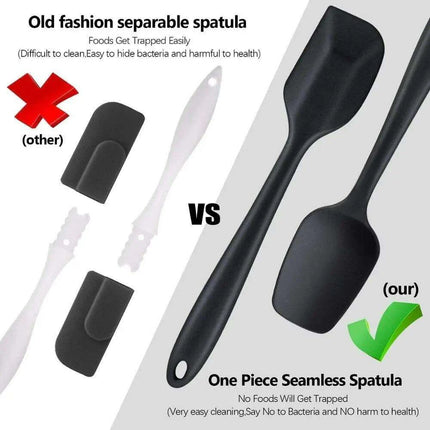 6-Piece Premium Silicone Spatula Set - Essential Kitchen Tools for Cooking, Baking, and Mixing - Très Elite