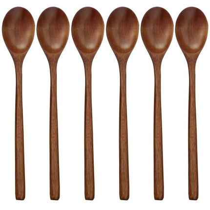 6-Piece Sustainable Bamboo Kitchen Utensil Set with Tree Paint Finish - Très Elite