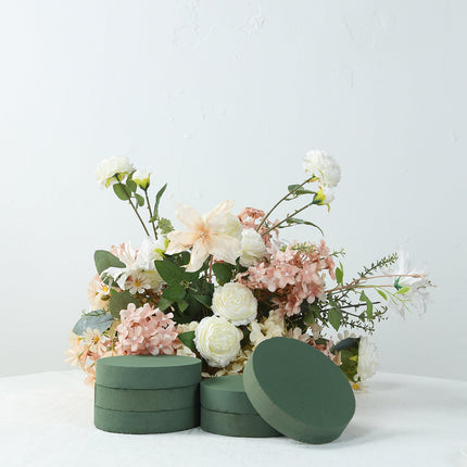 AliKopy 6 Pack Green Floral Foam Blocks - 6" Round Wet Styrofoam Brick