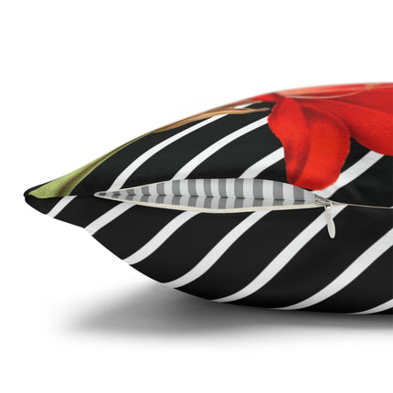 Luxurious Double-Sided Floral Pillow Cover with Zipper Closure