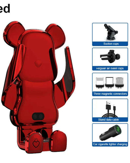 Innovative 15W Wireless Fast Charging Car Phone Mount - Mobile Device Holder for Auto Accessories