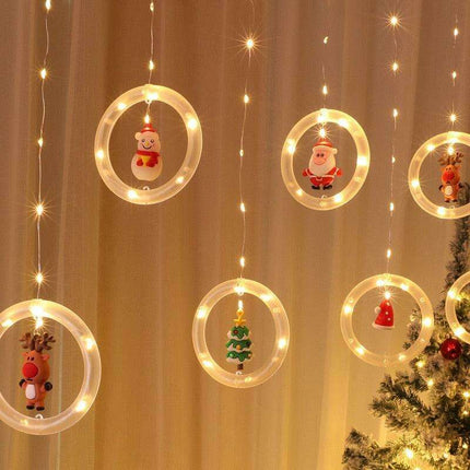 Whimsical Santa Claus LED Curtain Lights for Enchanting Holiday Cheer