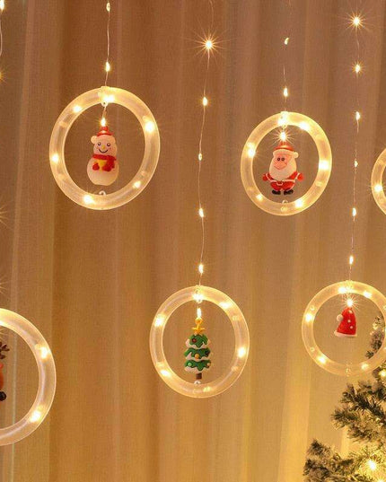 Whimsical Santa Claus LED Curtain Lights for Enchanting Holiday Cheer