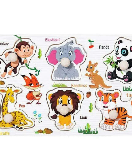 Interactive Montessori Wooden Puzzle Set - Fun Learning Toy for Early Childhood Development