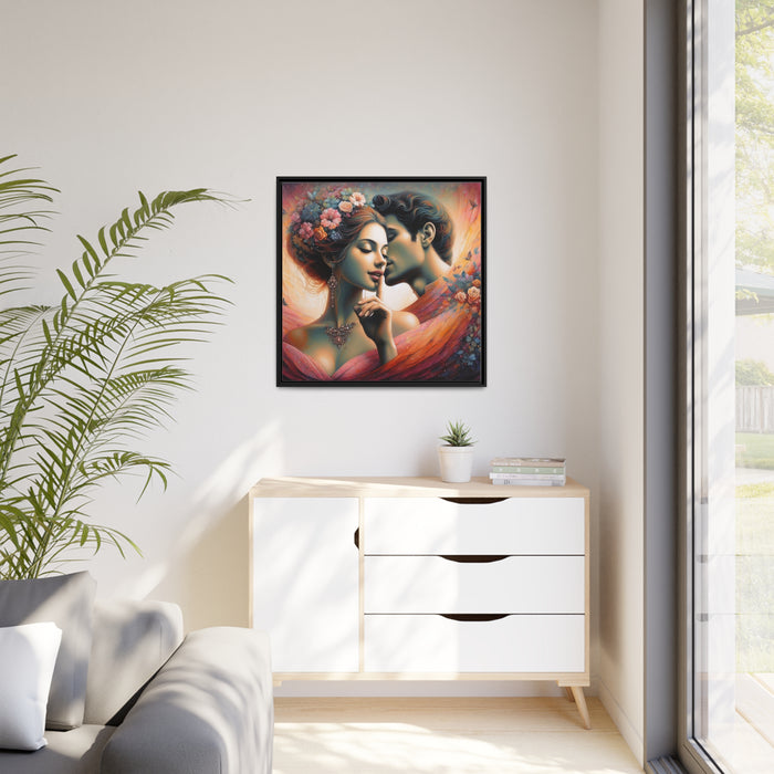Elegance Collection - Sustainable Matte Canvas Print with Black Pinewood Frame
