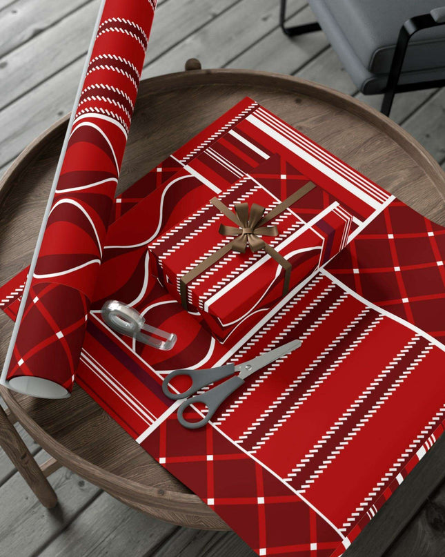 Luxurious Customizable Red Holiday Gift Wrap Set - Elevate Your Present Experience