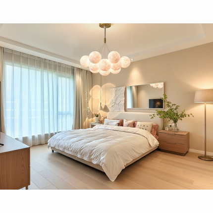 Bedroom Chandelier Nordic Lamps Creative Moon Bubble Lights