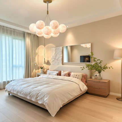 Bedroom Chandelier Nordic Lamps Creative Moon Bubble Lights