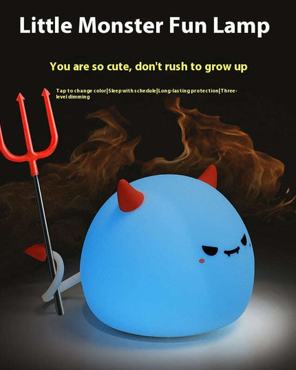 Monster Small Night Lamp Rechargeable Halloween Atmosphere Silicone Pat Lamp