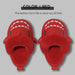 Cozy Shark Plush Slippers for Couples - Detachable Warm Fuzzy House Shoes
