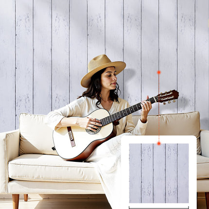 Peekaboo Studio Waterproof White Wood Textured Peel & Stick Wallpaper