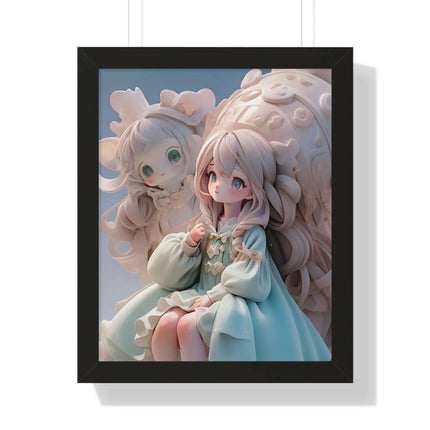 Sustainable Fantasy Anime 3D Girls Vertical Wall Art - Premium Framed Poster Decor