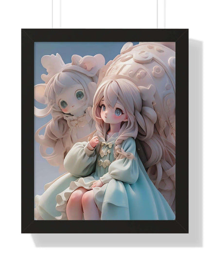 Sustainable Fantasy Anime 3D Girls Vertical Wall Art - Premium Framed Poster Decor