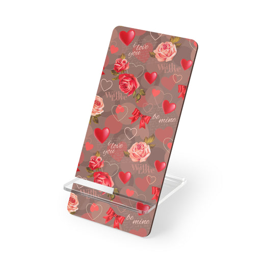 Peekaboo Abstract Geometric Mobile Display Stand with Valentine Text Design