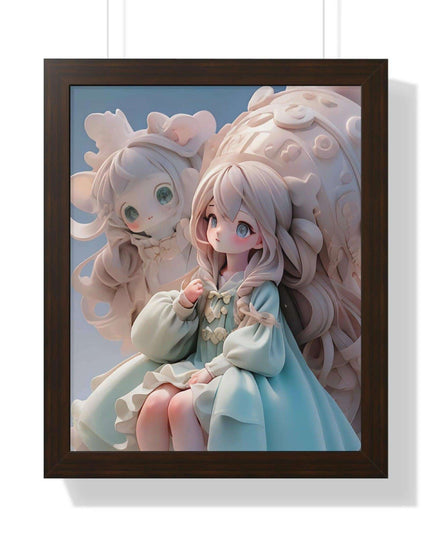 Sustainable Fantasy Anime 3D Girls Vertical Wall Art - Premium Framed Poster Decor