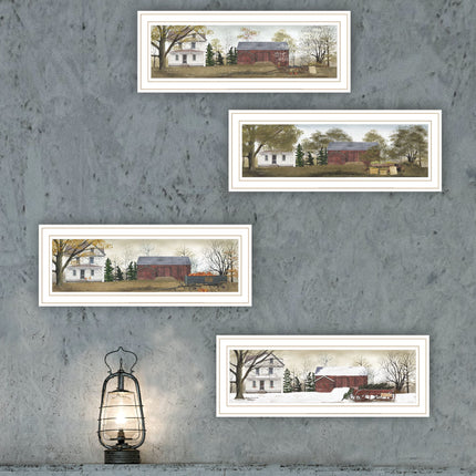 Billy Jacobs 4-Piece Framed Wall Art Set for Home Decor - Multicolor