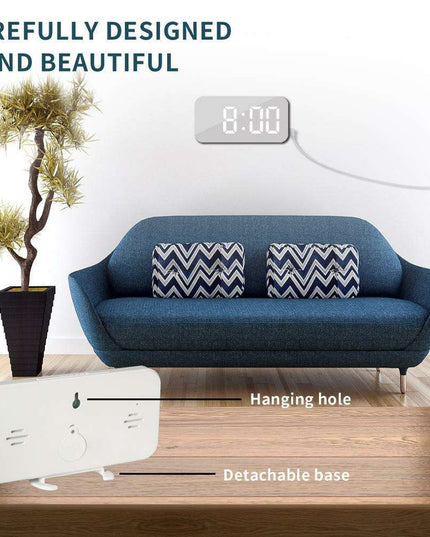 Intelligent LED Alarm Clock with Dual USB Charging and Adaptive Brightness Sensor