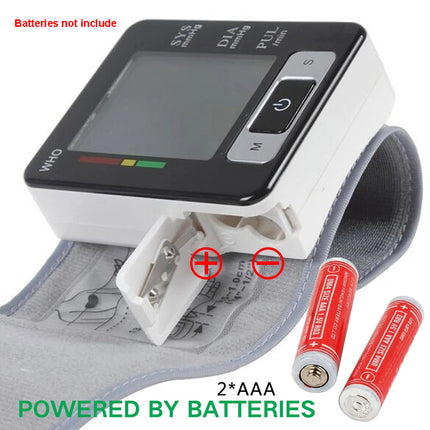 Peekaboo Studio Wrist Blood Pressure Monitor, Adjustable Cuff, 90 Read