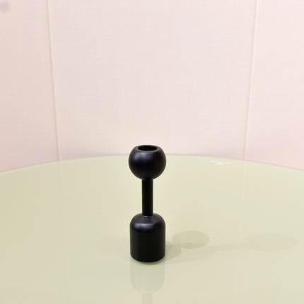 Wooden Candlestick Holder For Home Decor Black Or White Finish