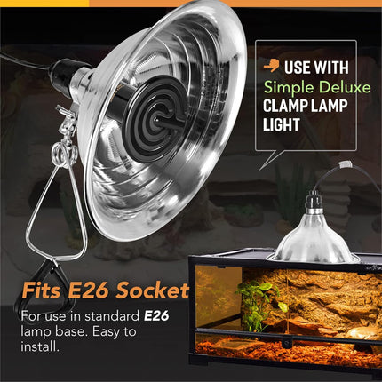 Room and Decor 250W Ceramic Heat Lamp Bulb - No Light, 2 Pack