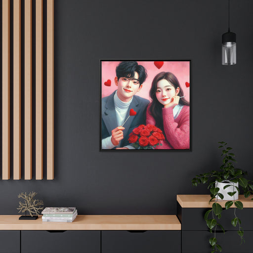Elegant Valentine's Day Couple Matte Canvas Wall Art - Sustainable Home Decor