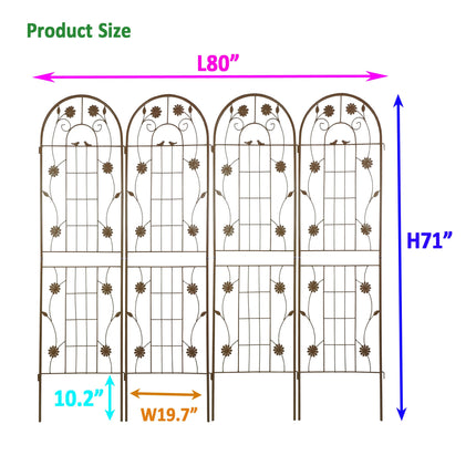 Room & Decor 2 Pack Rustproof Metal Garden Trellis for Climbing Plants