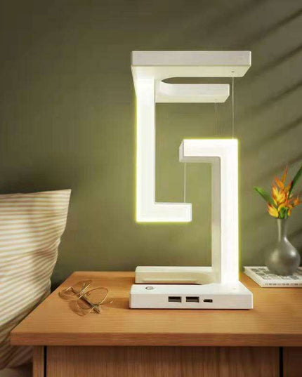 Creative Smartphone Wireless Charging Suspension Table Lamp Balance Lamp Floating For Home Bedroom