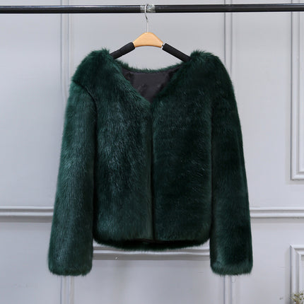 Peekaboo Studio Short Imitation Fox Fur Coat - Stylish & Warm