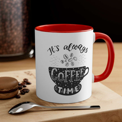 Personalized Colorful Ceramic Coffee Mug - 11oz Two-Tone Design