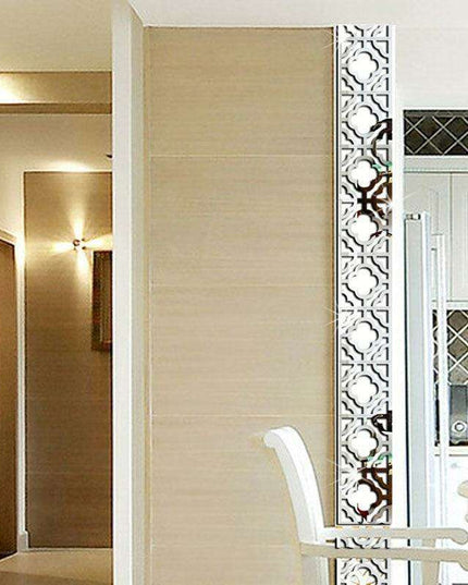 Sophisticated 3D Acrylic Crystal Wall Decals - Luxurious Home Decor in Elegant Gold, Silver, Black, and Red