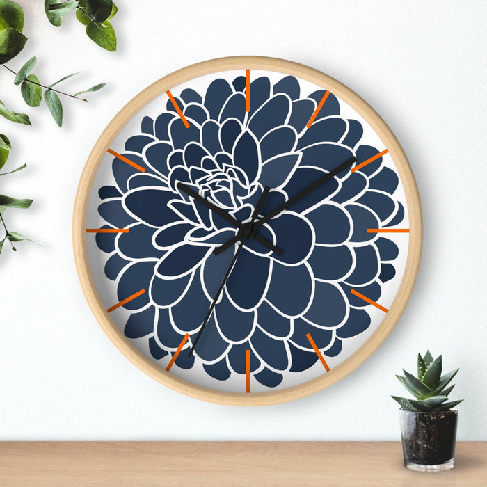 Elite Dahlia Wooden Wall Clock by Maison d'Excellence