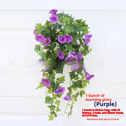 Peekaboo Studio Simulation Morning Glory Petunia - Durable Plastic, Re
