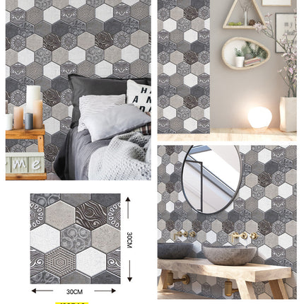 Wood Grain Sticker Living Room 3D Wallpaper Home Decoration