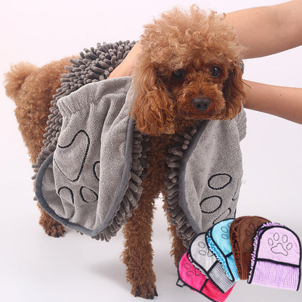 Dogs Cats Towels Super Absorbent Dog Bathrobe Microfiber Bath Towels Q