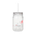 16oz Personalized Frosted Glass Mason Jar Mug with Lid and Straw