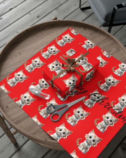 Eco-Chic Cat Themed Customizable Holiday Gift Wrap Collection
