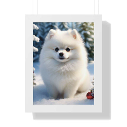 Eco-Friendly Winter Puppy Art Print Collection with Acrylic Protection