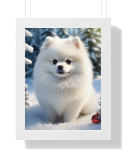 Eco-Friendly Winter Puppy Art Print Collection with Acrylic Protection