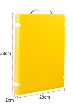 Non Slip PE Cutting Board Set Yellow White Sizes 33x23 to 50x34.5 cm