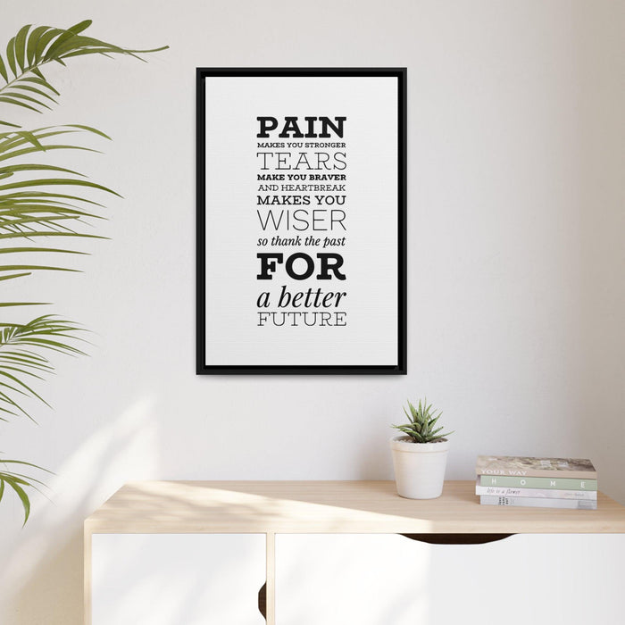 Eco-Friendly Inspirational Canvas Art with Modern Black Frame