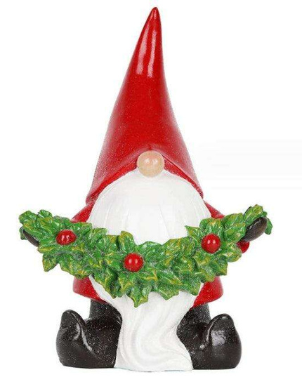Jolly Santa Gnome Figurine - Festive Holiday Home Decoration