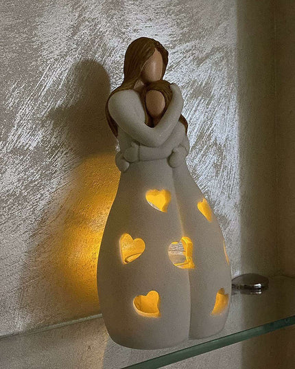 Enchanting Resin Candle Holder for Mother's Day with Cozy Illumination