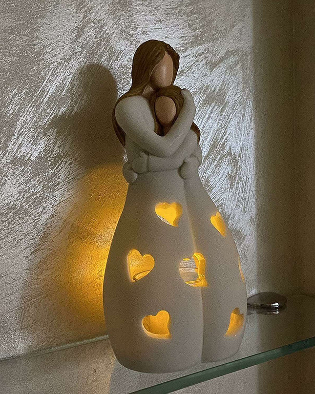 Enchanting Resin Candle Holder for Mother's Day with Cozy Illumination
