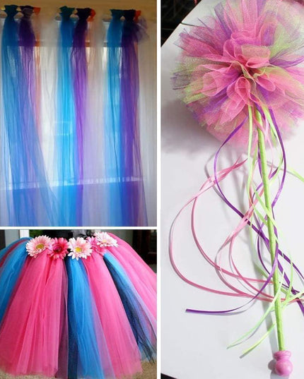 Luxurious Nylon Tulle Mesh Fabric Roll - Ideal for Weddings and Crafts - 6" x 25 Yards