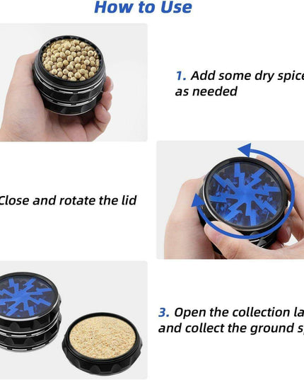 Deluxe Alloy Metal Herb and Spice Grinder for Ultimate Flavor Extraction
