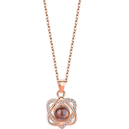 Peekaboo Studio Apple Rose Jewelry Box - Elegant Necklace & Ring Holde